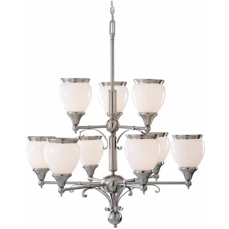 Volume Lighting Hyde Park 9 Light 32" Wide Chandelier Brushed Nickel