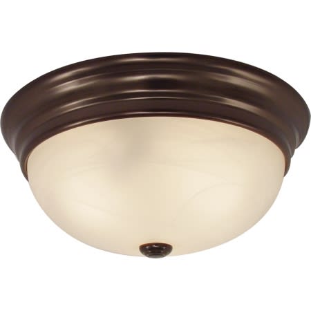 Volume Lighting 2 Light 11" Wide Flush Mount Bowl Ceiling Fixture Antique Bronze