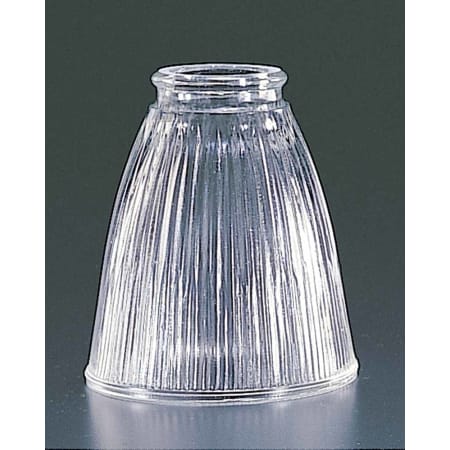 Volume Lighting Clear Ribbed Straight Bell Glass Shade Clear Ribbed