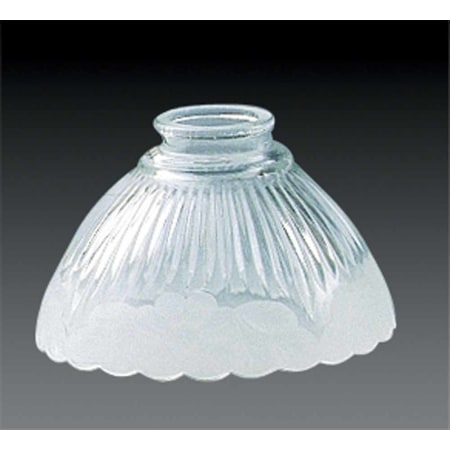 Clear Ribbed with Etched Frost Floral