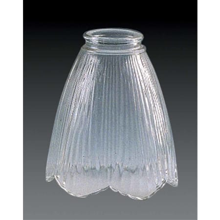 Volume Lighting 5.5" Height Clear Etched with Frost Accent Glass Cone Ceiling Fan Light Kit Shade Clear Etched with Frost Accent