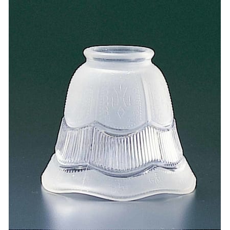 Volume Lighting 4.75" Height Clear Ribbed Frost Accent Glass Bell Ceiling Fan Light Kit Shade Clear Ribbed Frost Accent