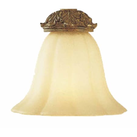 Volume Lighting 5" Height Burnished Ivory Glass Bell Shade Burnished Ivory