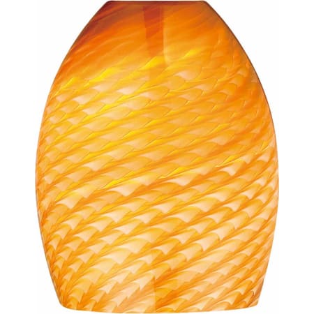 Volume Lighting 6.5" Height Amber Frit Glass Oval Shade Amber Frit