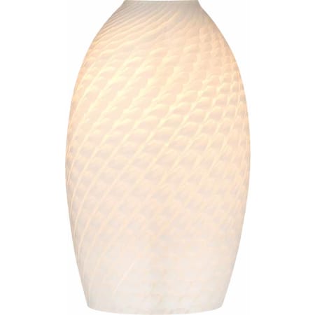 Volume Lighting 8.5" Height White Frit Glass Oval Shade White Frit