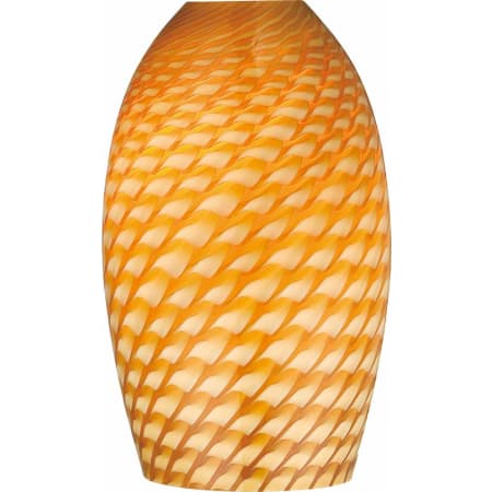 Volume Lighting 8.5" Height Amber Frit Glass Oval Shade Amber Frit