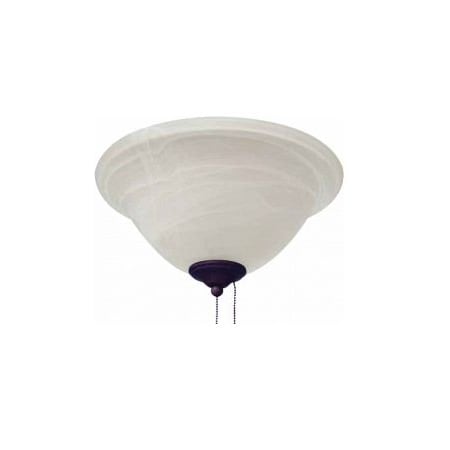 Volume Lighting Ceiling Fan Light Kit 2 Light with Alabaster Glass Shade Antique Bronze