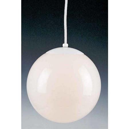 Volume Lighting 1 Light Foyer 8" Height Pendant with Opal Glass Shade White