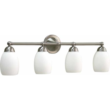 Volume Lighting Sussex 4 Light 33.75" Width Bathroom Vanity Light Brushed Nickel