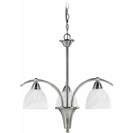 Volume Lighting Kora 3 Light 1 Tier Chandelier Brushed Nickel