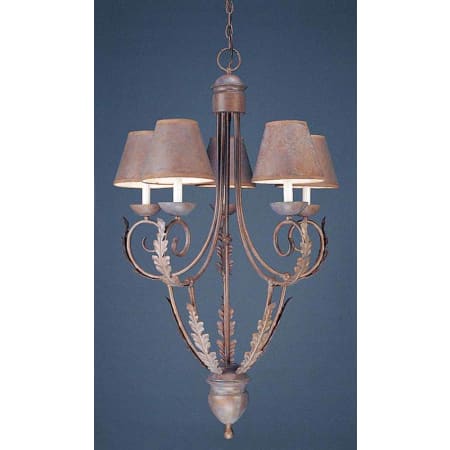 Volume Lighting Rylos 5 Light 1 Tier Chandelier with Empire Shade Prairie Rock
