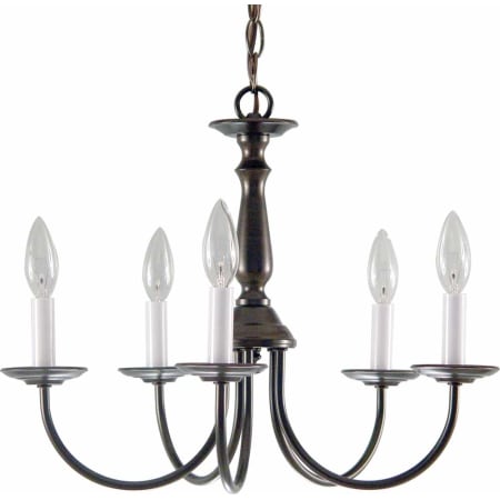Volume Lighting 5 Light 15" Height 1 Tier Chandelier Antique Bronze