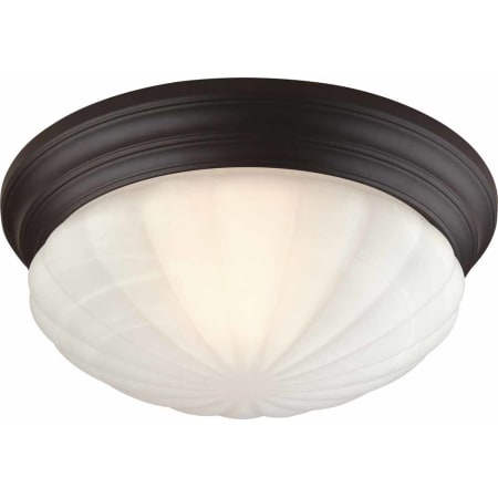 Volume Lighting 1 Light Flush Mount Ceiling Fixture with Alabaster Glass Shade Antique Bronze