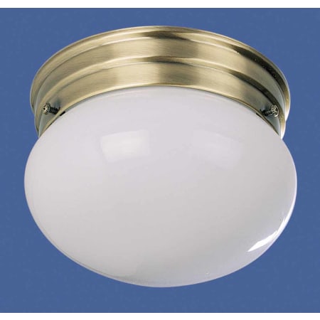 Volume Lighting 2 Light 9" Width Flush Mount Ceiling Fixture Antique Brass