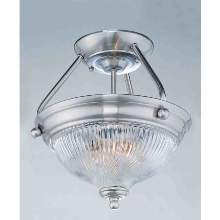 Volume Lighting 3 Light Semi-Flush Ceiling Fixture Brushed Nickel