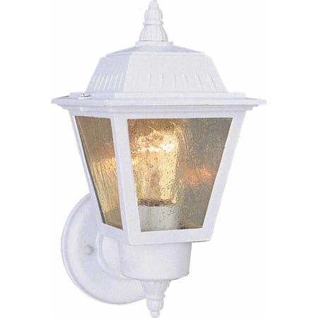 Volume Lighting 1 Light 10.5" Height Outdoor Wall Sconce with Clear Seedy Glass White
