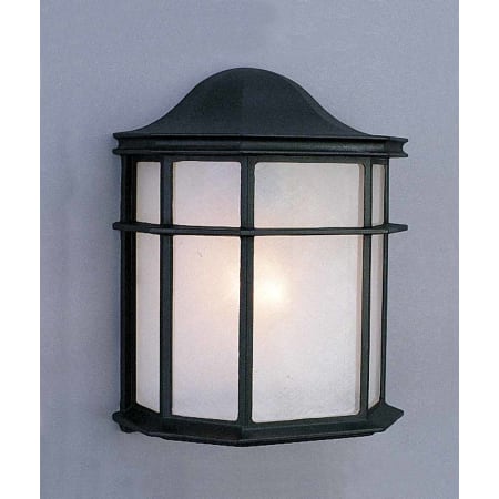 Volume Lighting 1 Light 10" Height Outdoor Wall Sconce with White Acrylic Black