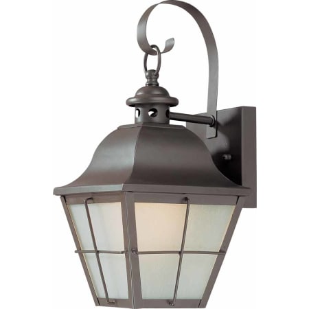 Volume Lighting 1 Light 14" Height Outdoor Wall Sconce with Frosted Seedy Glass Antique Bronze