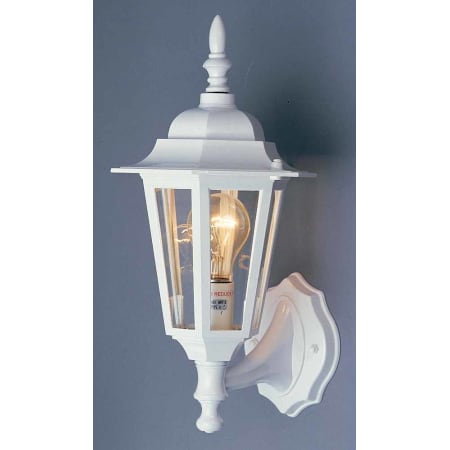 Volume Lighting 1 Light 15.5" Height Outdoor Wall Sconce with Clear Beveled Glass White