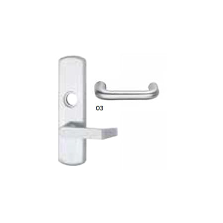 Von Duprin Left Hand Reverse 03 Lever Trim for 98 / 99 Mortise Aged Bronze