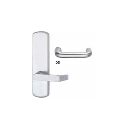 Von Duprin Left Hand Reverse 03 Lever Blank Escutcheon Trim for 98 / 99 Mortise Aged Bronze