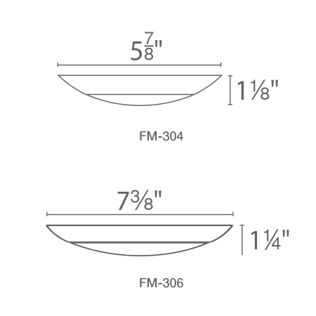 WAC Lighting FM-30 family line drawing