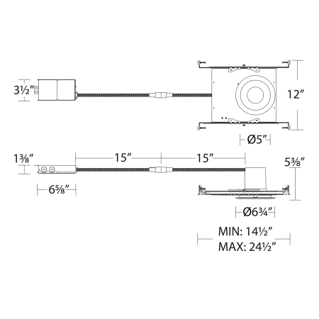 WAC Lighting Blaze Recessed Line Drawing
