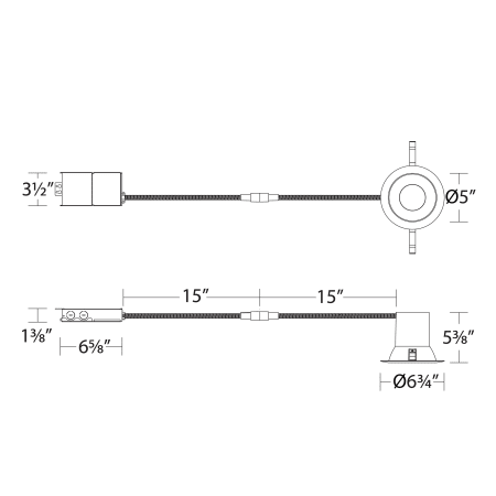 WAC Lighting Blaze Recessed Line Drawing