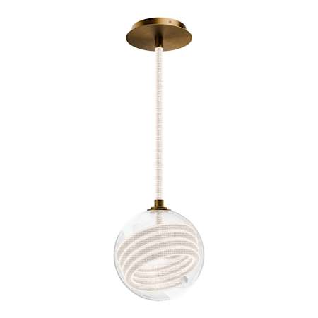 WAC Lighting Roper 9" Wide Mini Pendant Aged Brass
