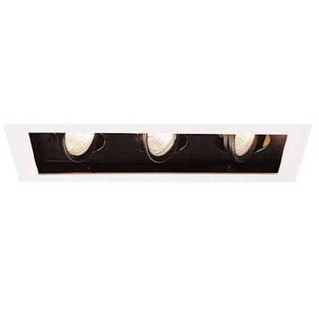 WAC Lighting Multiple Spot Low Voltage Recessed Light Adjustable Trim White / Black Interior
