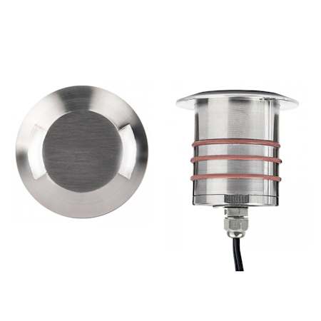 WAC Lighting Single Colorscaping 3" Wide 12V RGB LED Bi-Directional In-Ground Well Light Stainless Steel