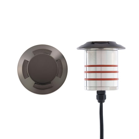 WAC Lighting Single Inground Indicator Light 3" Wide 12V LED In-Ground Well Light Bronzed Stainless Steel