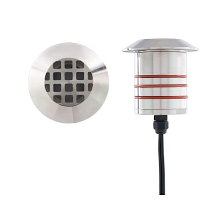 WAC Lighting Single Colorscaping 3" Wide 12V RGB LED Louvered In-Ground Well Light Stainless Steel