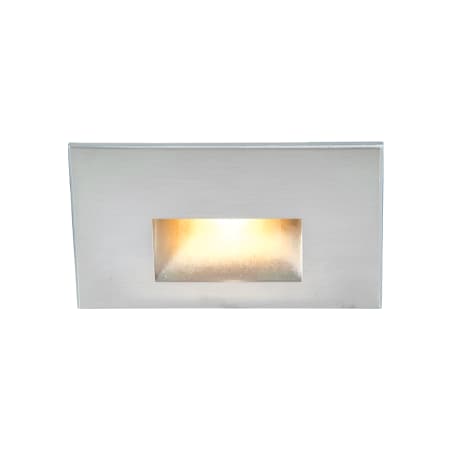 WAC Lighting 5" Wide Horizontal LED Step and Wall Light with Amber Lens - 12 Volt Stainless Steel