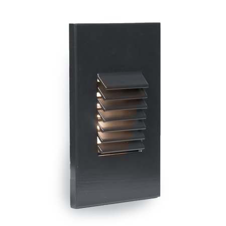 WAC Lighting 5" Tall Vertical LED Step and Wall Light with Amber Louvered Lens - 12 Volt Black