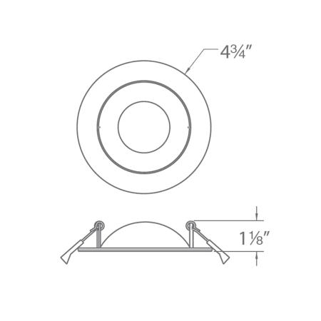 WAC Lighting 4 Inch Lotos Line Drawing