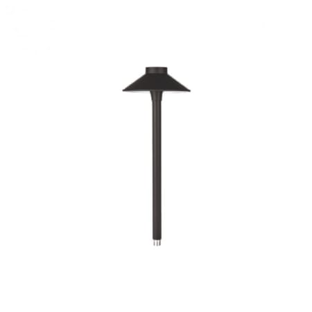 WAC Lighting Tiki 15" Tall LED Center Mount Path Light - 12 Volt Black / 2700K