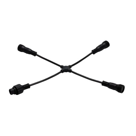 WAC Lighting Nightscaping 4-Way X Connector Black