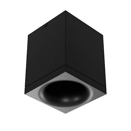 WAC Lighting Zoron 4" Wide 5-CCT LED Square Flush Mount Outdoor Ceiling Light with Arc Trim - Flood 45° Beam Spread Black