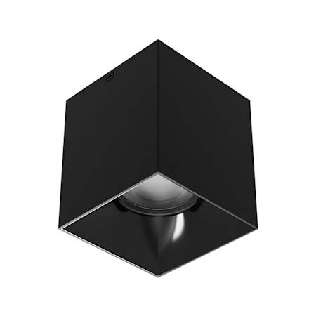 WAC Lighting Zoron 4" Wide 5-CCT LED Square Trimless Flush Mount Outdoor Ceiling Fixture - Narrow 25° Beam Spread Black / Black