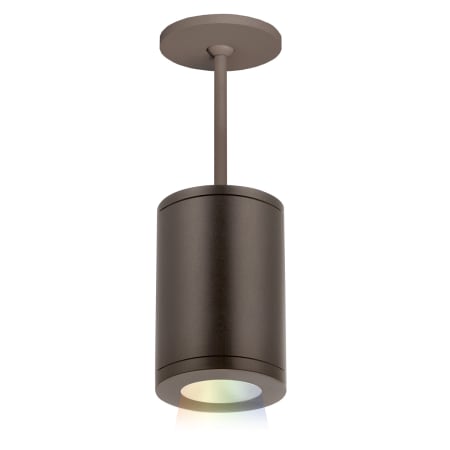 WAC Lighting Tube Architectural ilumenight 5" Wide LED Pendant with App Controlled RGB Color and Brightness and Spot Beam Spread Bronze