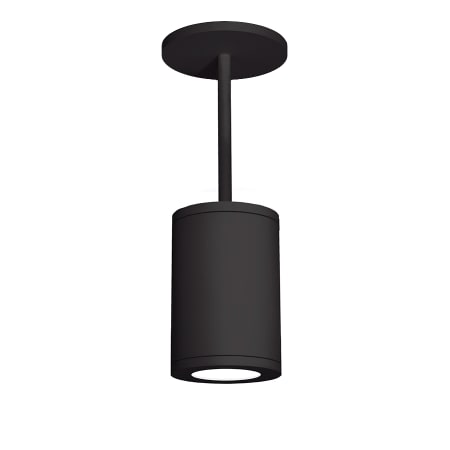 WAC Lighting Tube Single Light 6-5/16" Wide Integrated LED Outdoor Mini Pendant with 40° Beam Spread Black / 2700K / 90CRI