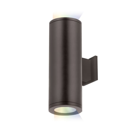 WAC Lighting Tube Architectural ilumenight 2 Light 12-1/2" Tall Integrated LED Outdoor Wall Sconce with Spot Beam Spread and App Controlled Color and Brightness Bronze