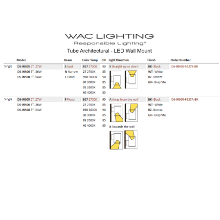 WAC Lighting-DS-WS05-FB-Line Drawing