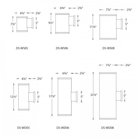 WAC Lighting-DS-WS05-FB-Line Drawing