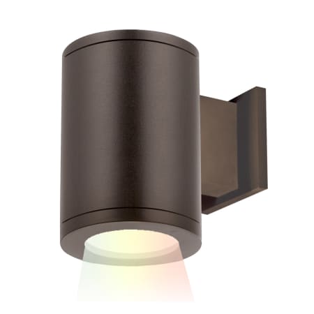WAC Lighting Tube Architectural ilumenight Single Light 7-1/8" Tall Integrated LED Outdoor Wall Sconce with Spot Beam and App Controlled Color and Brightness Bronze