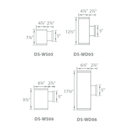 WAC Lighting-DS-WS05-U-Line Drawing