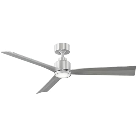 WAC Lighting Clean 52" 3 Blade Indoor / Outdoor Smart LED Ceiling Fan Brushed Aluminum