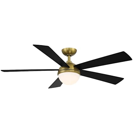 WAC Lighting Eclipse 54" 5 Blade Indoor / Outdoor Smart LED Ceiling Fan Satin Brass / Matte Black