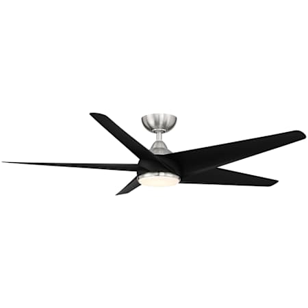 WAC Lighting Viper 60" 5 Blade Indoor / Outdoor Smart LED Ceiling Fan Brushed Nickel / Matte Black